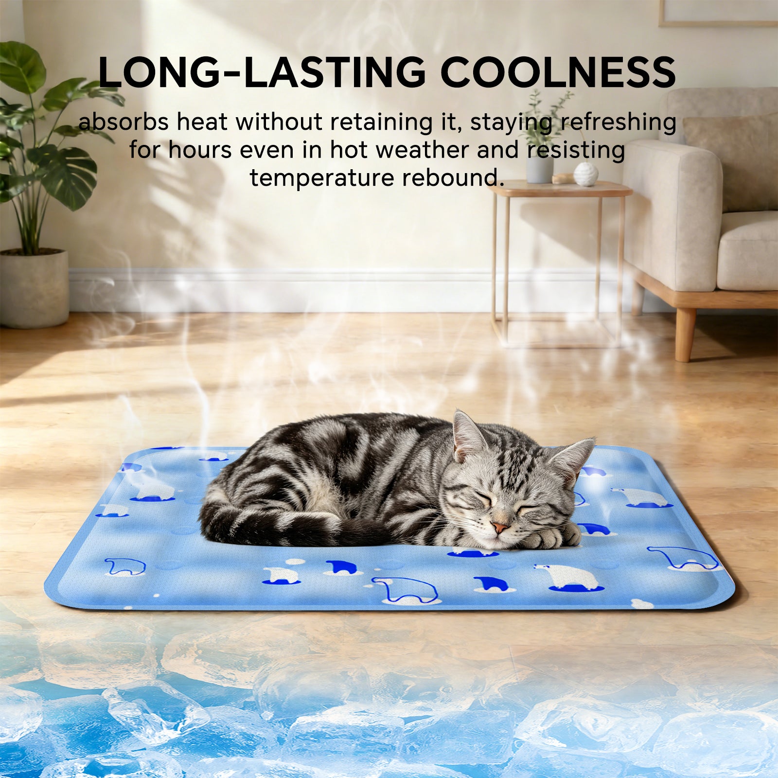 AEELLEEA Dog Cooling Pad, Washable Cooling Mat for Dogs & Cats, Summer Pet Cooling Bed for Crate Indoor Outdoor