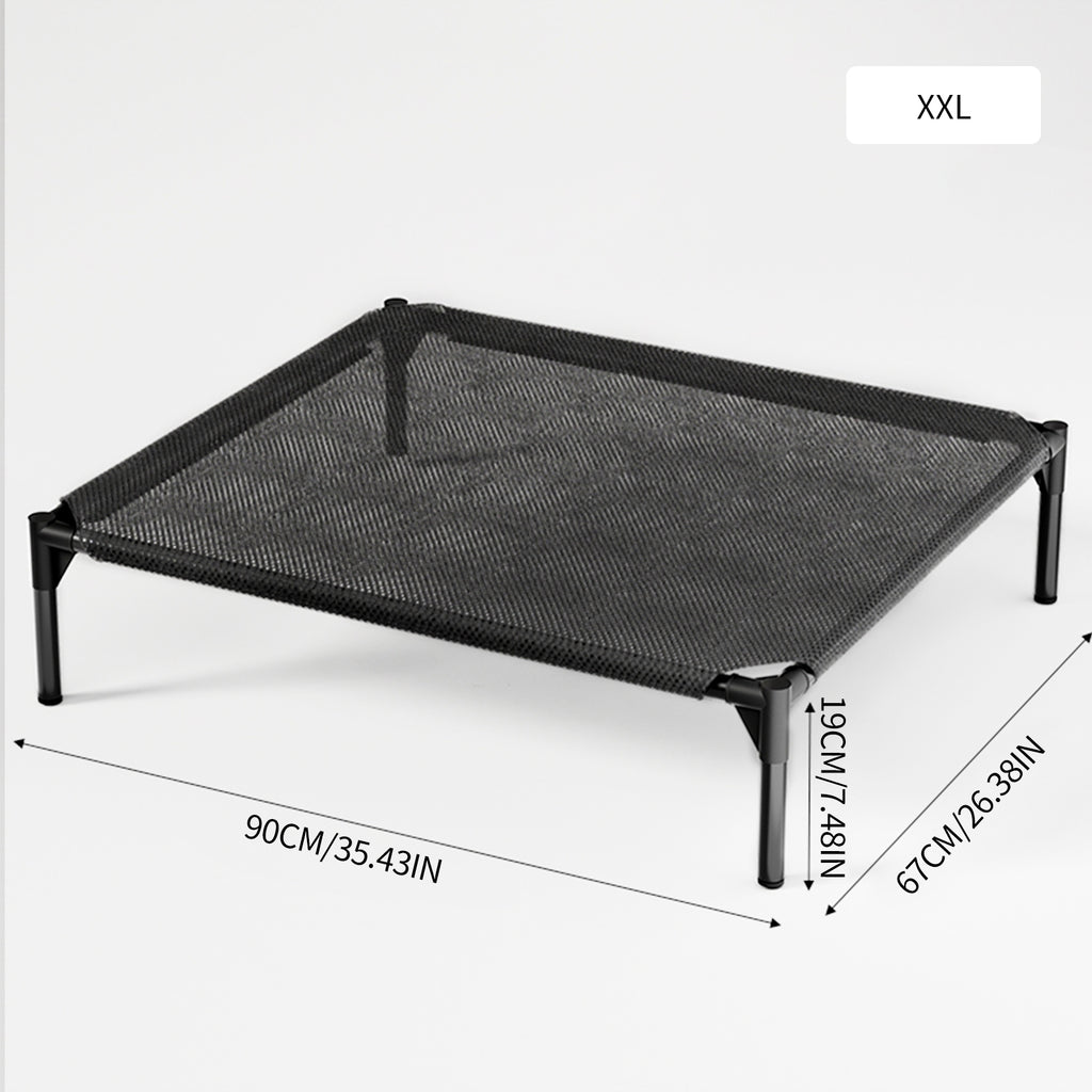 Elevated Dog Bed for Dogs, Portable Indoor & Outdoor Cooling Mesh Raised Dog Bed Cots with Skid-Resistant Feet
