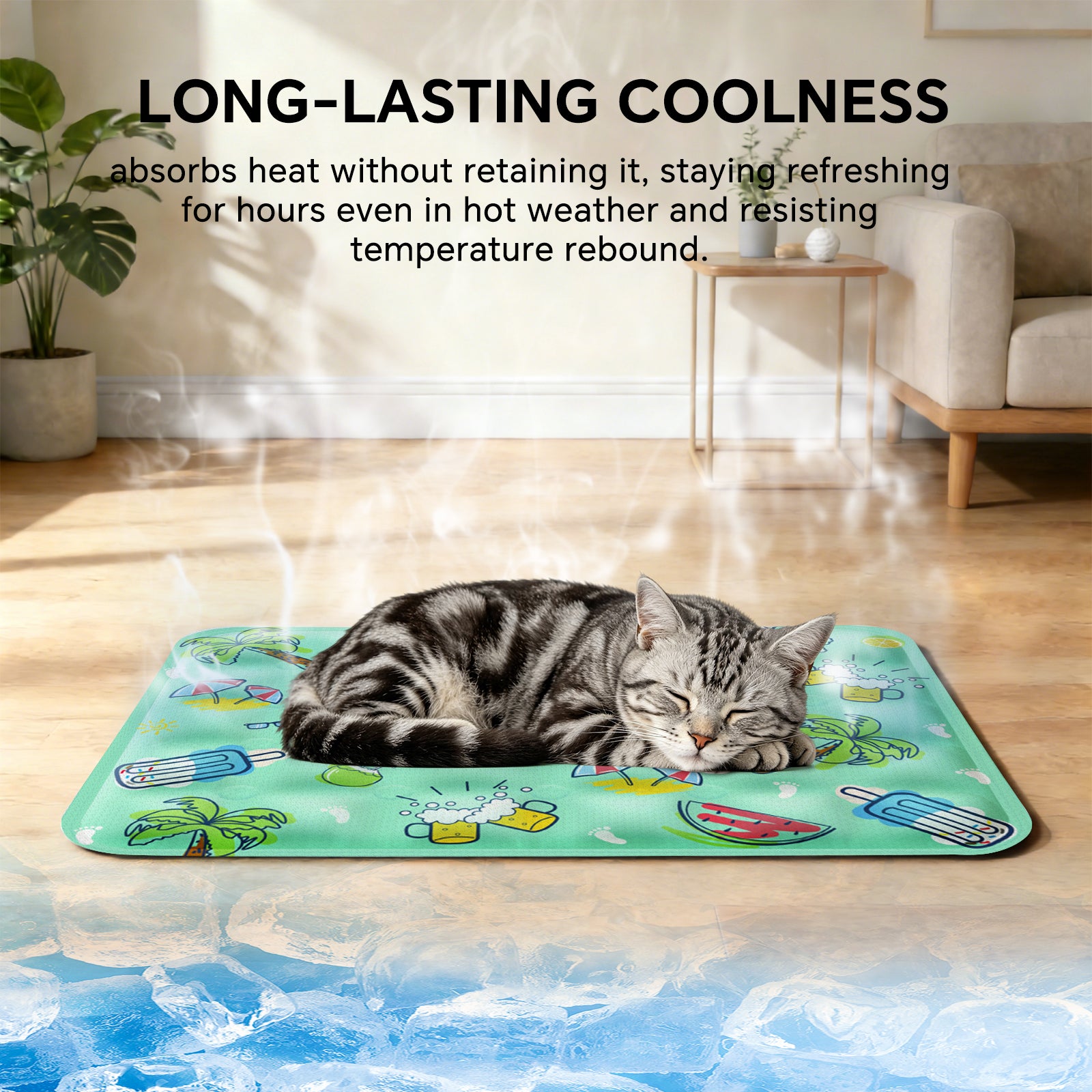 AEELLEEA Dog Cooling Pad, Washable Cooling Mat for Dogs & Cats, Summer Pet Cooling Bed for Crate Indoor Outdoor