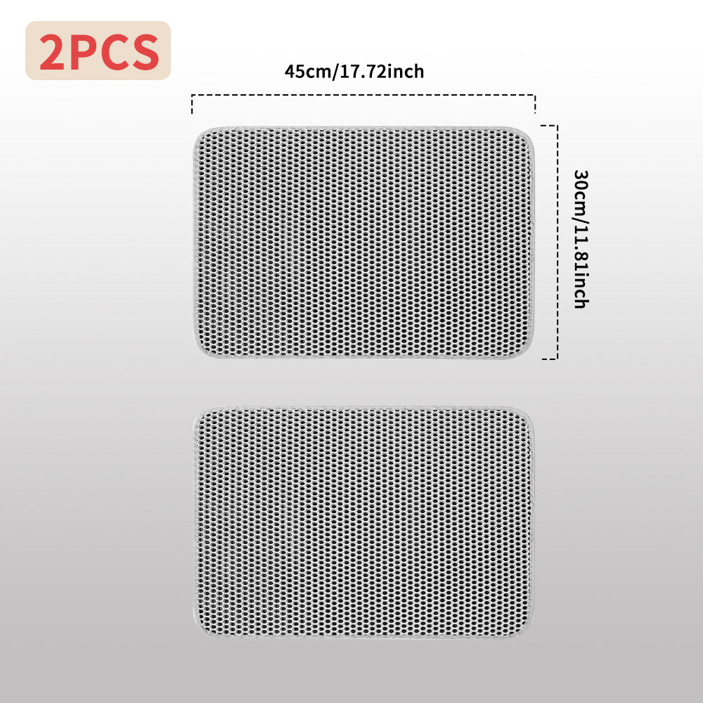 Cat Litter Mat Non Slip Big Pet Litter Box Filter Mat Double Layer Wear Resistant Waterproof Cat Litter Mat Pet Clean Supplies