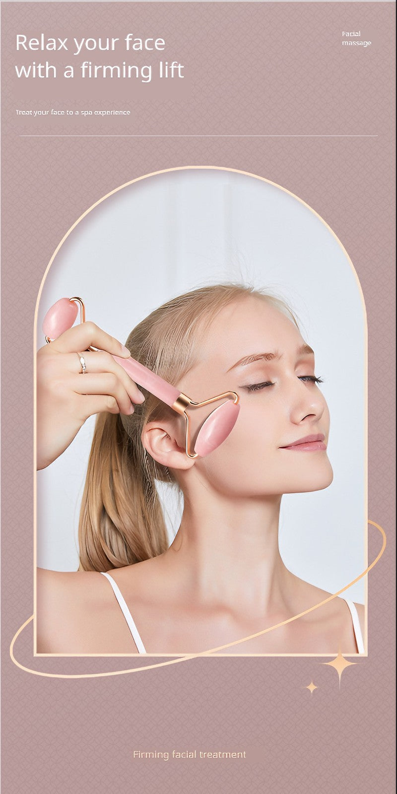 AEELLEEA-Facial Roller and Gua Sha Set, Resin Face Massage Roller with Heart Gua Sha Board, Pink & Green Optional for Face Eye Neck Body Skincare