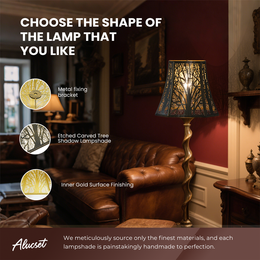 Square Cut Corner Bell Lampshade – 7×12×10.5 Inch