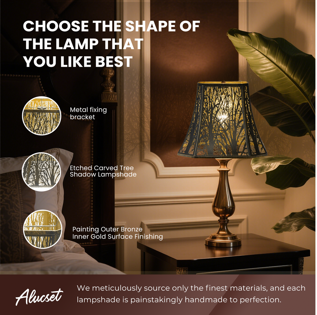 Square Bell Forest Lampshade – 8×14×11 Inch