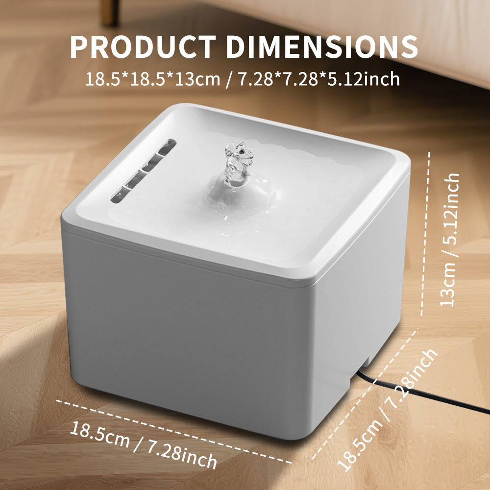 Automatic Pet Water Fountain – Ultra-Quiet Circulating Drinking System with Fresh Flowing Water for Hydrated Cats & Dogs (White,3800ml)
