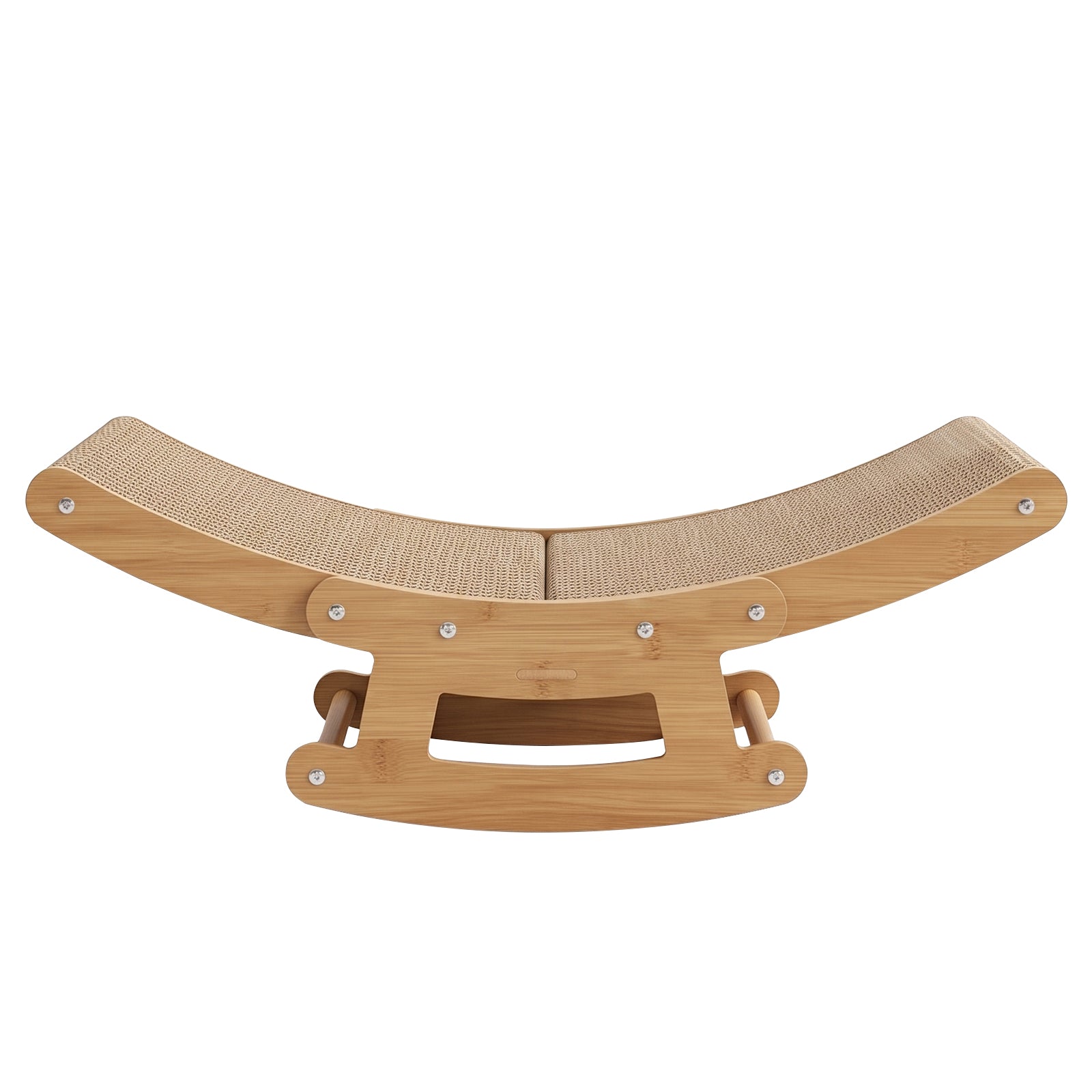 Cat Scratcher Bed for Indoor Cats, Natural Sisal Cat Scratching Board with Wood Frame, Modern Cat Lounger and Scratch Pad Furniture