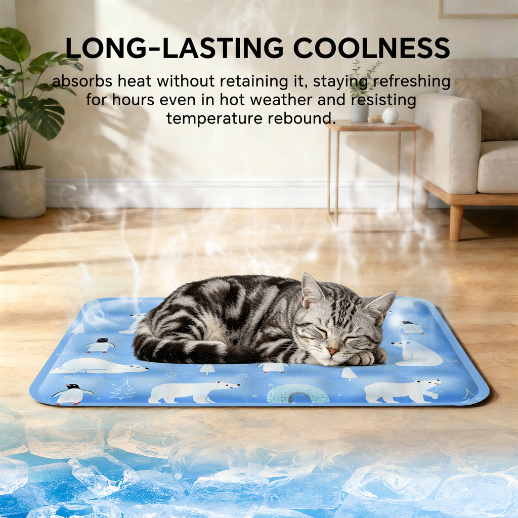 AEELLEEA Dog Cooling Pad, Washable Cooling Mat for Dogs & Cats, Summer Pet Cooling Bed for Crate Indoor Outdoor