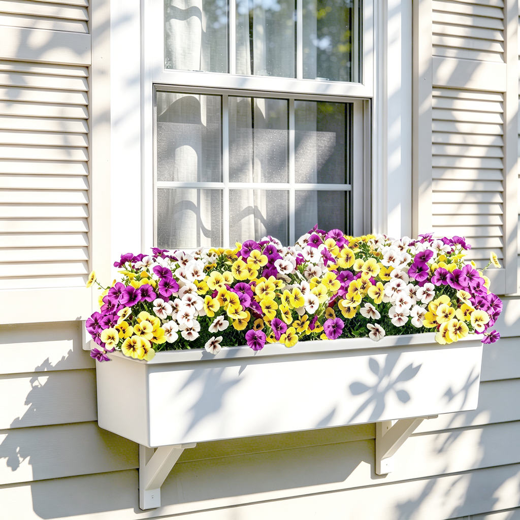 15pcs Artificial Pansy Flowers, 3 Assorted Colors UV Resistant Faux Pansies for Outdoor Patio Porch Decor