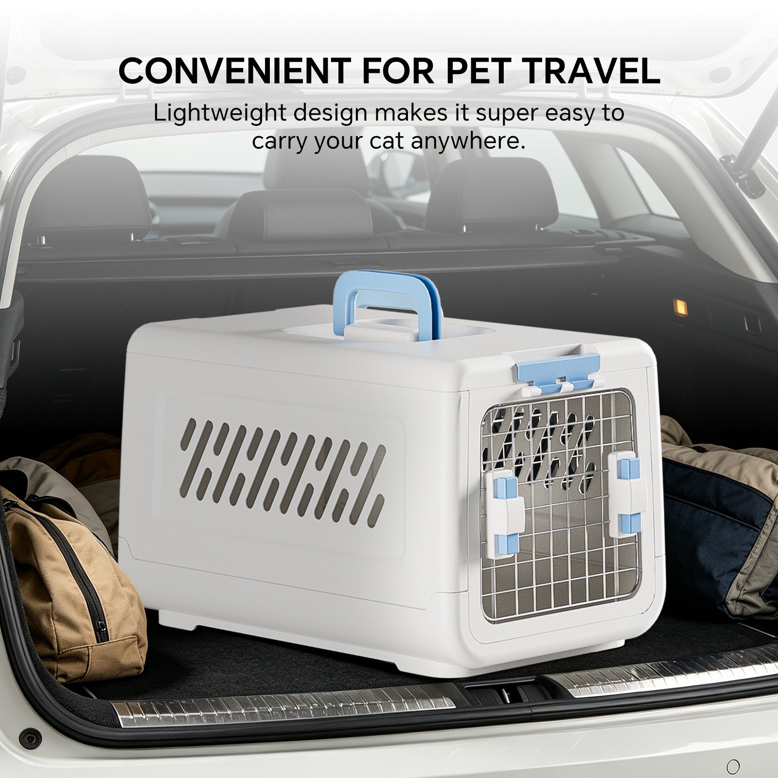 Small Hard Sided Pet Carrier, Portable Ventilated Travel Crate with Metal Door and Handle for Small Dogs and Cats, Perfect for Car Rides, Vet Visits and Daily Use