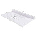 43 Inch Bathroom Vanity Top with Undermount Rectangle Sink, White Marble Engineered Stone Countertop with 4 Inch Backsplash