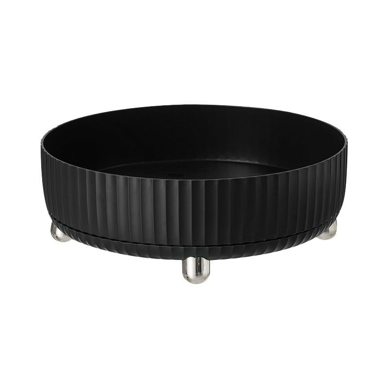 360 Degree Rotating Makeup Organizer Tray, Lazy Susan Perfume and Skincare Storage Organizer for Vanity, Dresser and Bathroom Countertop-black