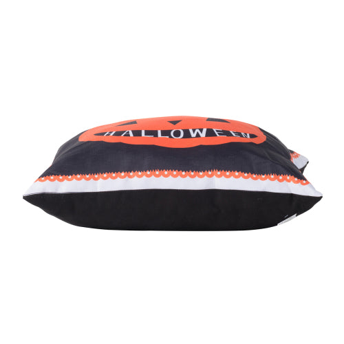 20x20" Halloween Pumpkin Pillow, Black Orange Triple Stacked Jack-O-Lantern Plush Throw Pillow for Couch, Bed & Entryway Decor.