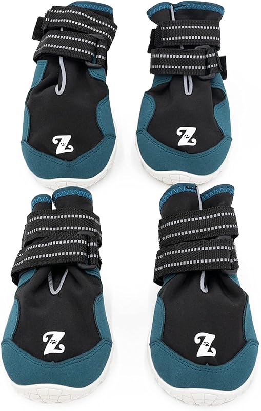 ZippyPaws Adventure Boots - Dog Shoes for Paw Protection from Hot and Cold, Dog Booties for Winter & Summer, Dog Shoes for Large & Small Dogs - Teal, XS - Size 3
