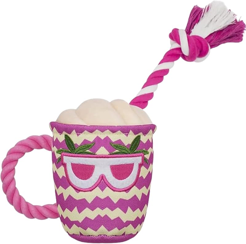 Interactive Puppy Plush Toy - Pleated Flower Rope Toy,Teething Toy Suitable for Small and Medium-sized Dogs