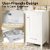 18 Inch Modern Bathroom Vanity with Ceramic Sink, Small Freestanding Bath Cabinet with Soft Close Drawer and Door Storage