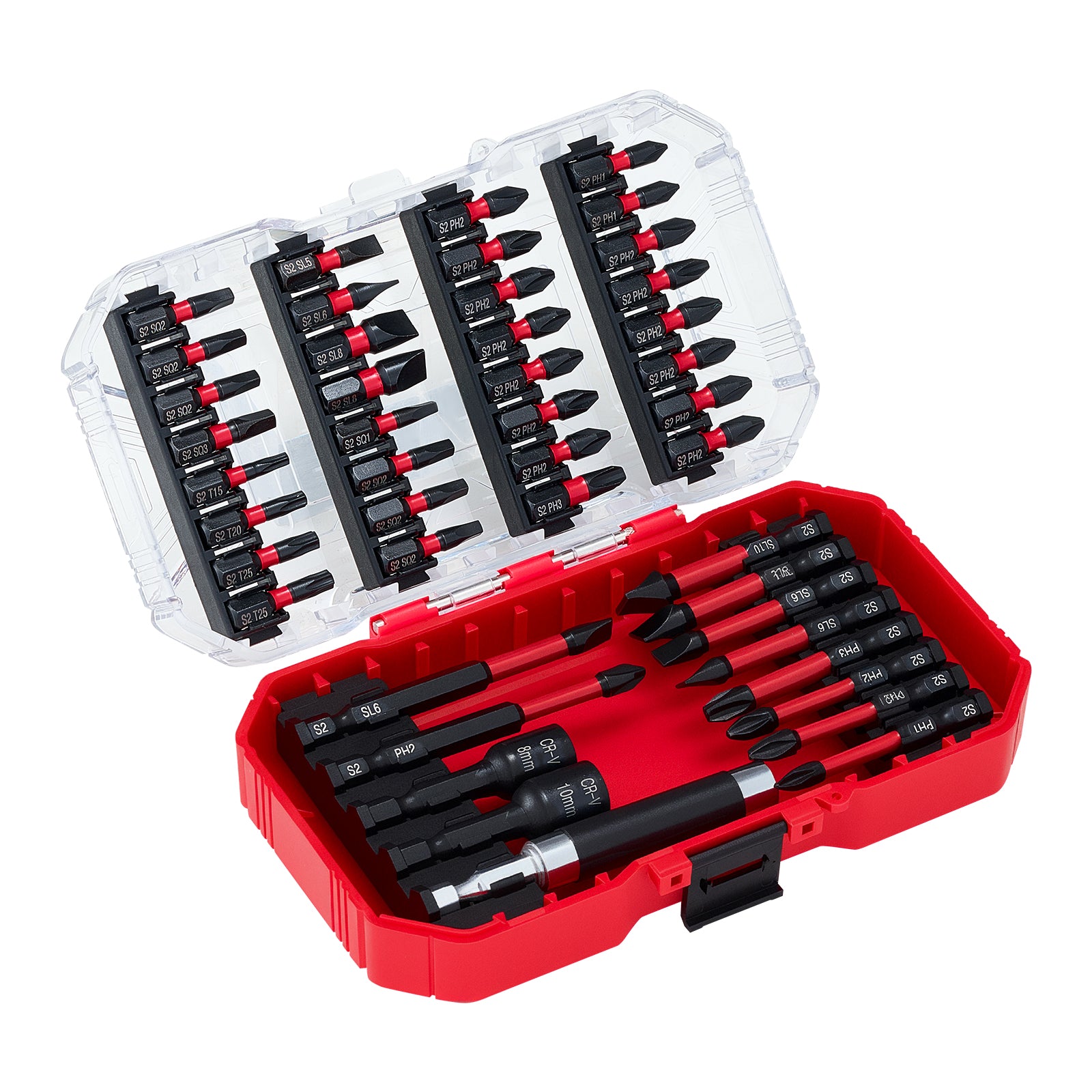 45-Piece Screwdriver Bit Set, Magnetic Tool Kit with Storage Case, Tool Set with Blackened Bits, Heavy Duty Toolbox for Home & Repair