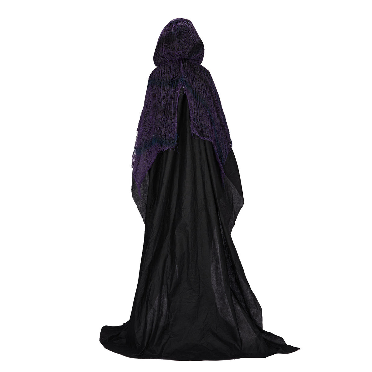 Halloween Decoration 6FT Animated Grim Reaper  – Sound-Activated with Glowing Red Eyes, Moving Head & Hands, Horror Voice & Scream, Battery-Powered for Indoor/Outdoor Yard, Haunted House. Does Not Contain Batteries.