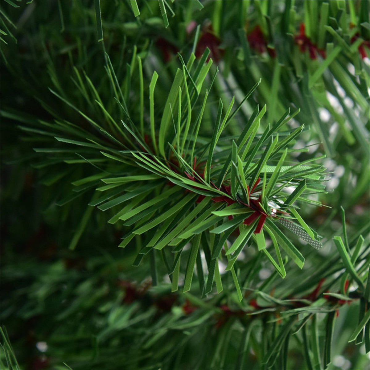 AEELLEEA- 2ft Unlit Artificial Green Mini Christmas Tree, Full PVC Foliage, Cement Base with Linen Cover, Easy Assembly