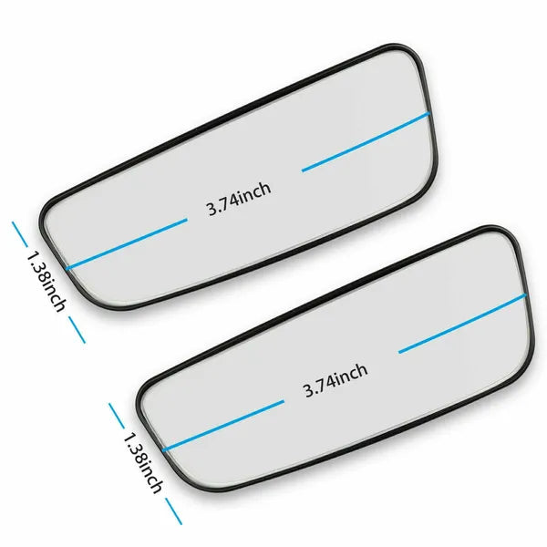 2‑Pack Car Blind Spot Mirrors, 360° Rotatable Convex Wide Angle Rear View Auxiliary Mirror, HD Glass Waterproof Self‑Adhesive Side Mirror for Vehicles