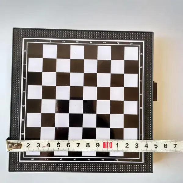 3‑in‑1 Magnetic Travel Chess Set, Foldable Portable Board Game, Road Trip Desktop Toy, Fun Birthday Gift for Kids