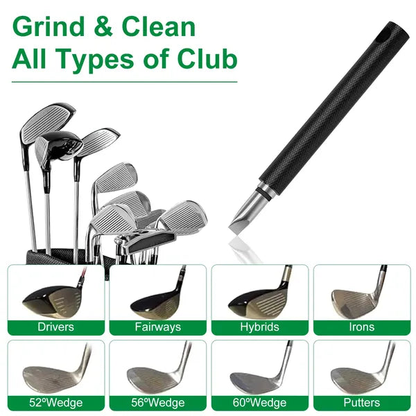 Aeelleea 3-in-1 Golf Club Cleaning Kit, 5oz Water Bottle, Retractable Clip, Groove Sharpener & Golf Towel, Golf Accessory Gift for Golfer