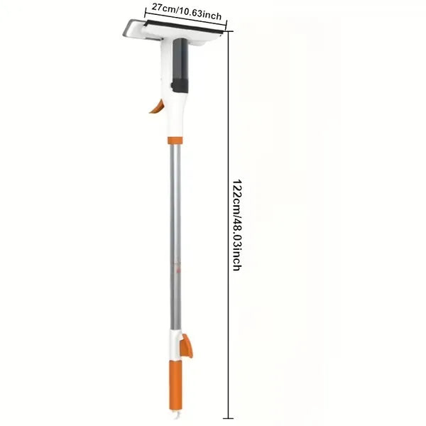 3 in 1 Window Squeegee Cleaning Set, Spray, Scrub & Streak-Free Wiper for Glass, Mirror & Car Windshield