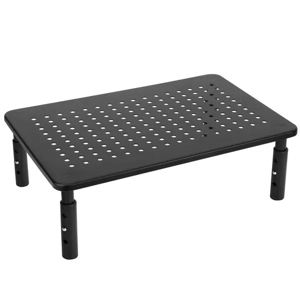 Aeelleea 14.37in x9.05in Adjustable Monitor Stand,3 Height Levels Metal Ventilated Riser,Supports Up to 44lbs,Easy Assembly for Home Office Desktop