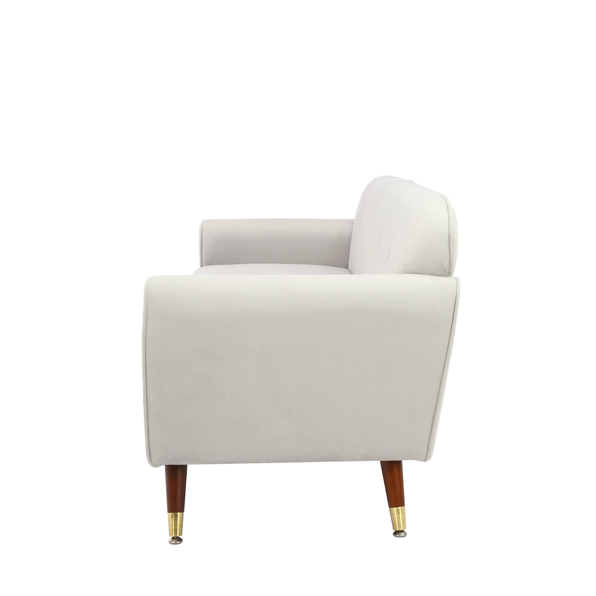 Velvet upholstery pink stationary sofa