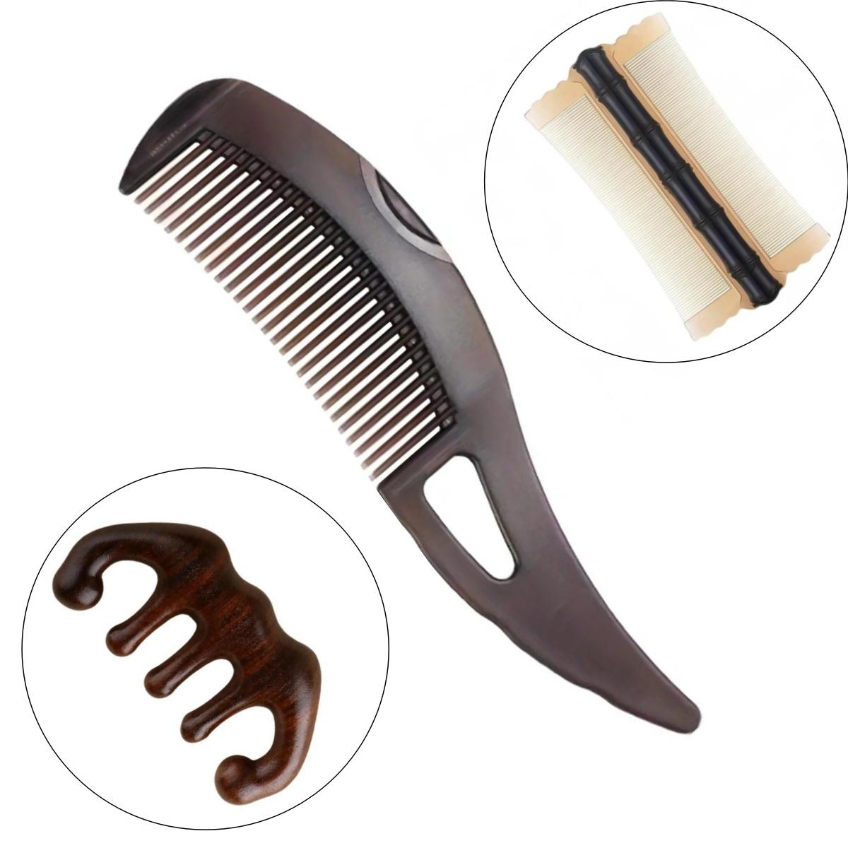 Self-Cleaning Dandruff Comb with Hollow Teeth, Scalp Massage Comb for Flake Removal, Oil Control & Scalp Detox, Hair Care Tool for Women, Men and Kids