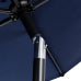 Outdoor Patio Umbrella Dark Blue, Square Top Sun Shade with Silver Pole and Base, Tilt Adjustable for Deck Backyard Garden