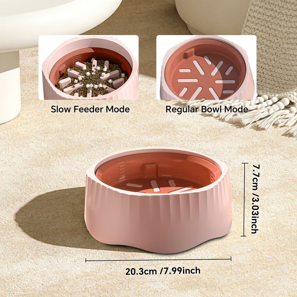 Cat Slow Feeder Bowl with Removable Insert and Non-Slip Base, Maze Anti-Choke Design, for Cats, Green