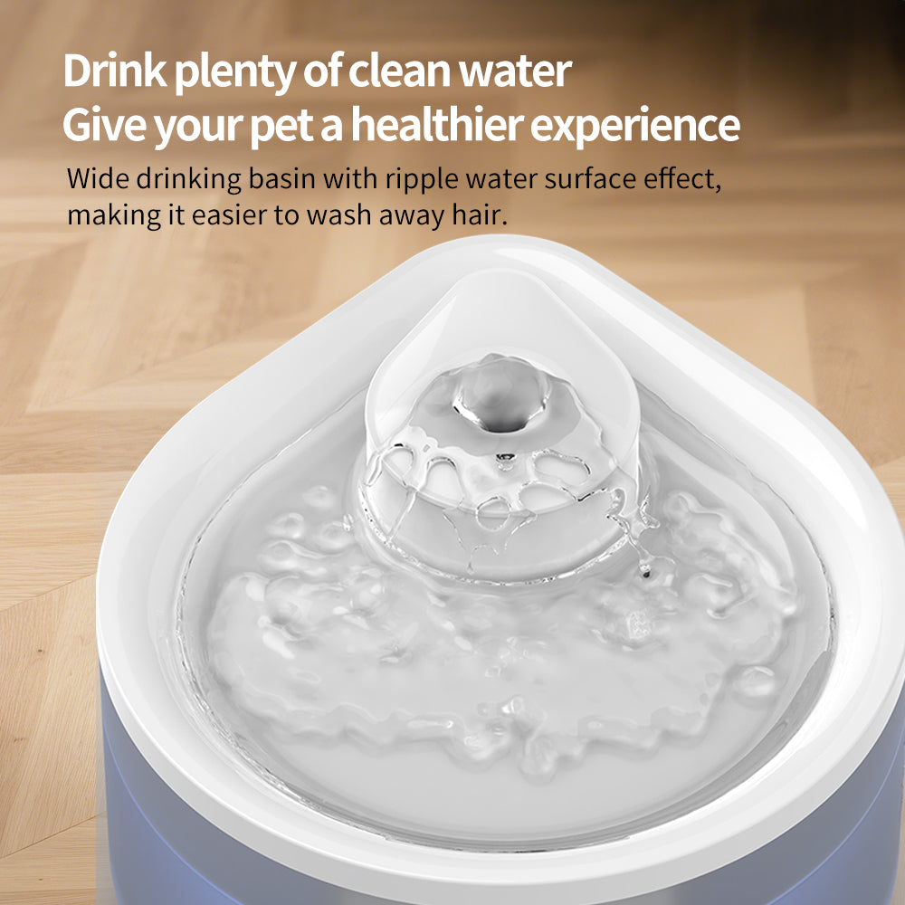 Circulating Cat Water Fountain – Ultra-Quiet Drinking Dispenser with Ripple Basin, Designed to Increase Hydration for Cats & Small Animals (2500ML)