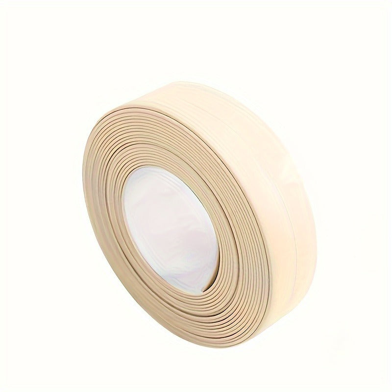 1 Roll Self-Adhesive Waterproof Caulk Strip, Kitchen & Bath Sealing Tape, Moisture-Proof Edge Trim for Toilet & Sink Seams