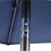 Outdoor Patio Umbrella Dark Blue, Square Top Sun Shade with Silver Pole and Base, Tilt Adjustable for Deck Backyard Garden