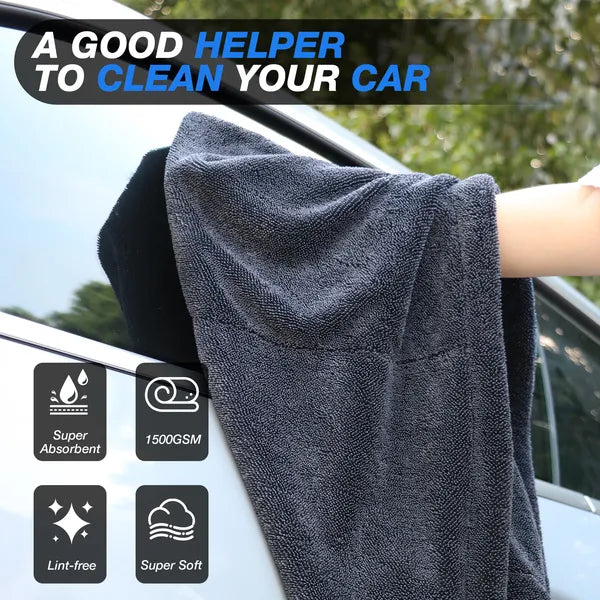 1500 GSM Microfiber Car Drying Towel 36"x24" Extra Large Quick Dry Absorbent Cleaning Cloth