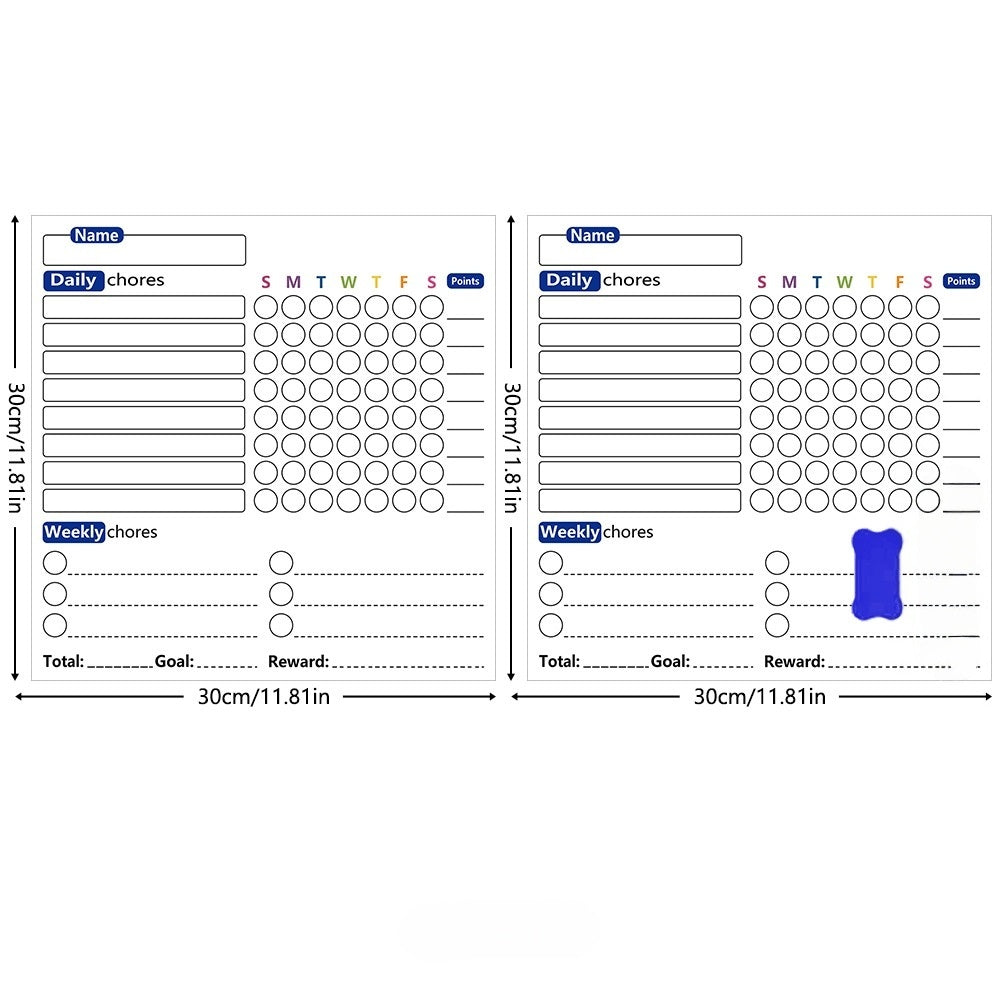 Magnetic Fridge Dry Erase Planner Set, Monthly & Weekly Calendar Whiteboard, Strong Magnetic Backing, Large Writing Area, Kitchen Memo Board for Family