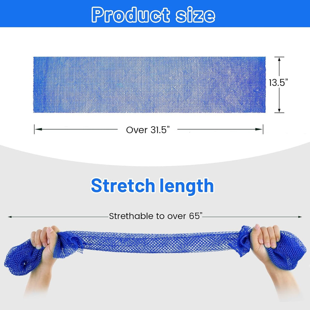 African Exfoliating Net Sponge, 2 Pack Long Nylon Bath Net Washcloth, Body Back Scrubber for Skin Smoothing, Shower Exfoliating Towel for Men Women