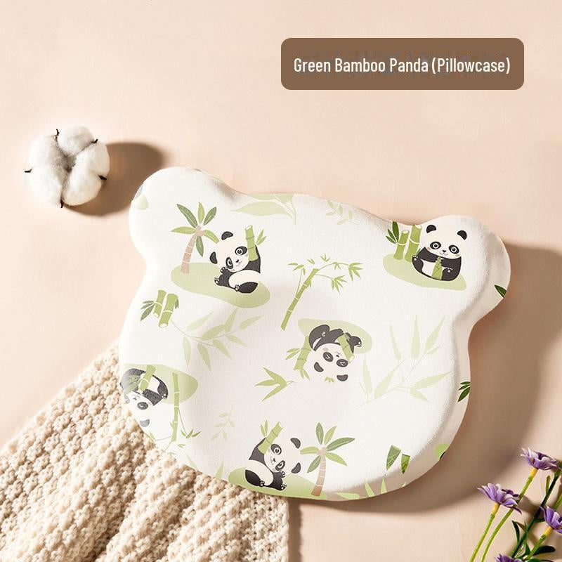 Baby Pillow for Newborn 0-6 Months & Toddler 1-3 Years, Memory Foam Infant Support Pillow, Anti-Flat Head Silicone Washable Cover