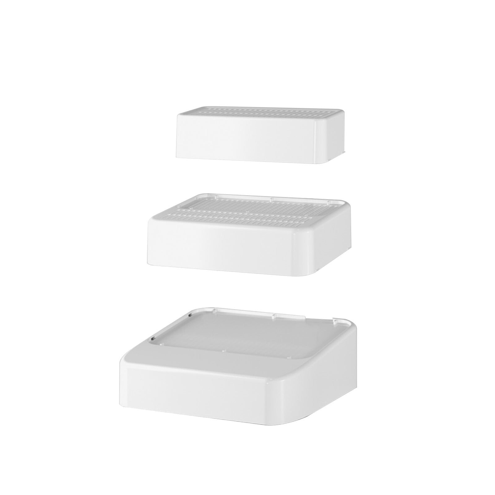 Adjustable 3 Steps Litter Box Ramp, Litter Box Step with Filter Function, Easy to Clean Cat Litter Stair Catcher for Older Cats and Small Cats