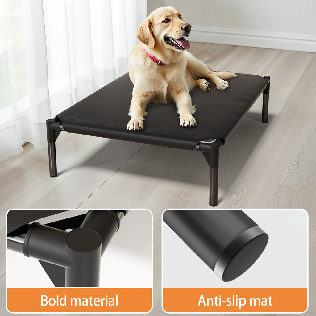 Elevated Dog Bed, Waterproof Raised Pet Cot, Washable Breathable Mesh, Sturdy Metal Frame, Comfortable Sleeping Bed for Medium & Large Dogs