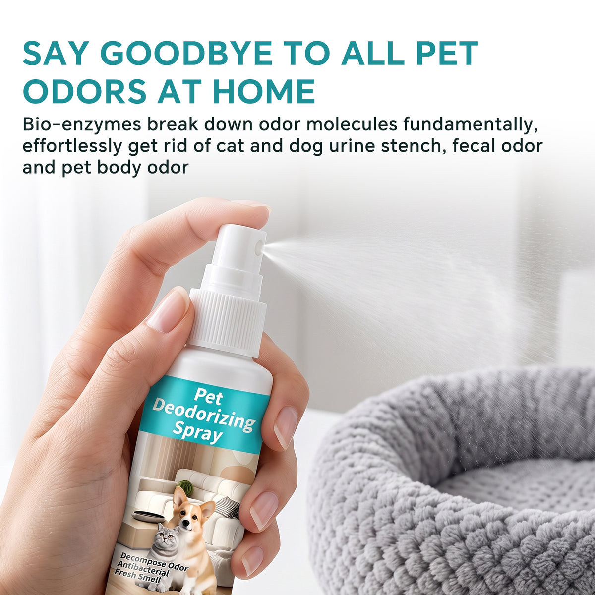Pet Cleaning Kit 6-in-1, Includes Pet Glove Wipes, Eye Wipes, Teeth Finger Wipes, Ear Drops, Deodorizing Spray & Paw Cleaner Foam for Dogs and Cats