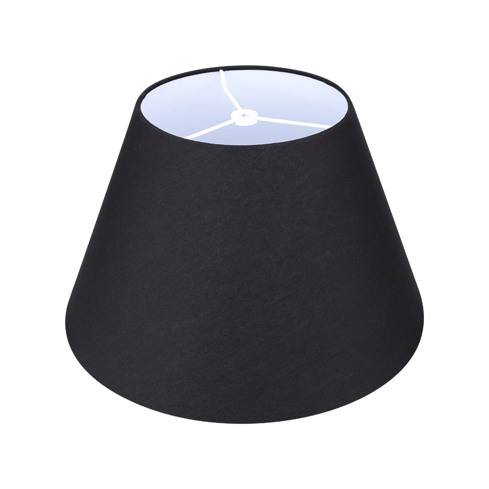 Modern Black Fabric Lamp Shade, 7x13x7.8 Inches, Spider Fitter Replacement for Table Lamps, Home Deco