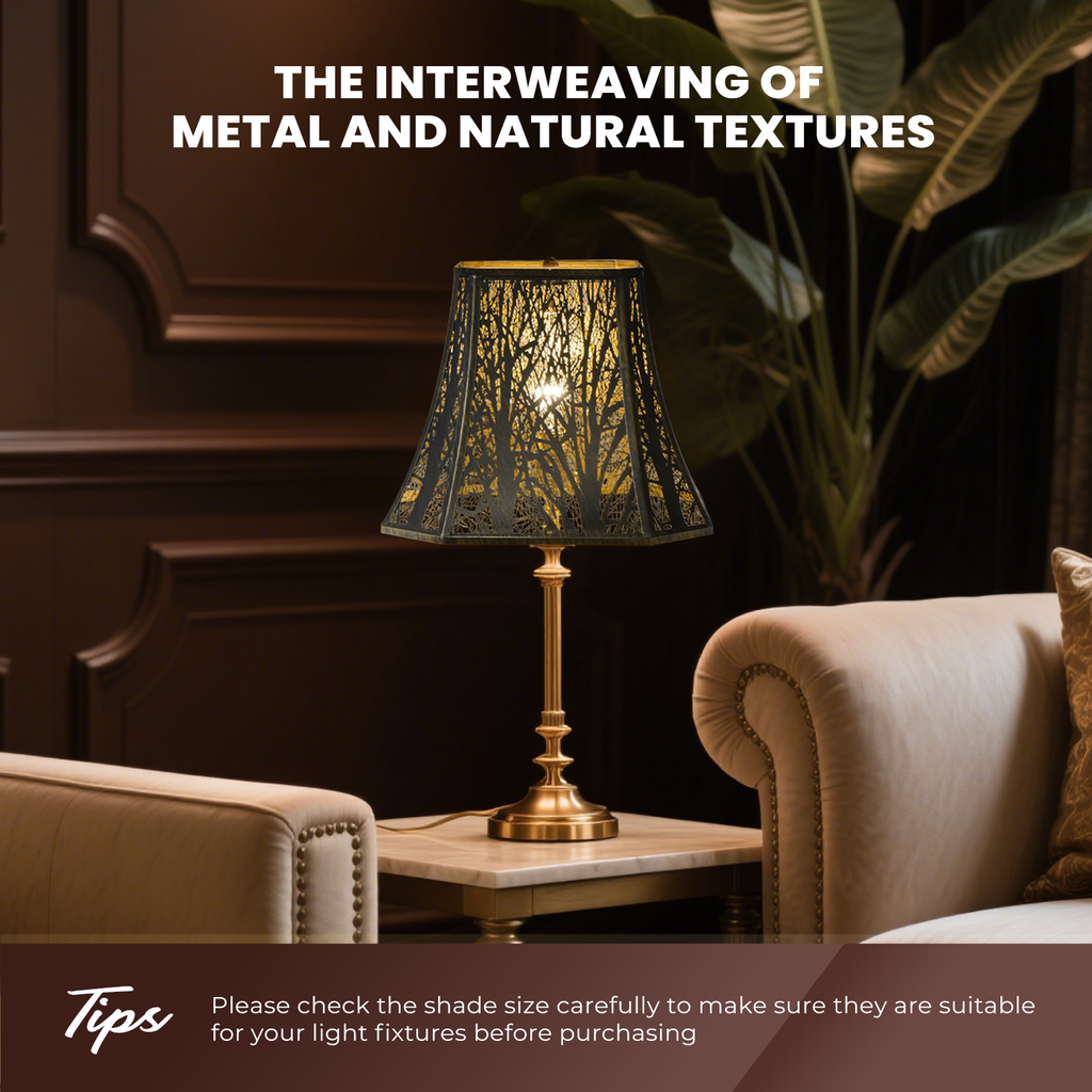 Square Bell Forest Lampshade – 8×14×11 Inch