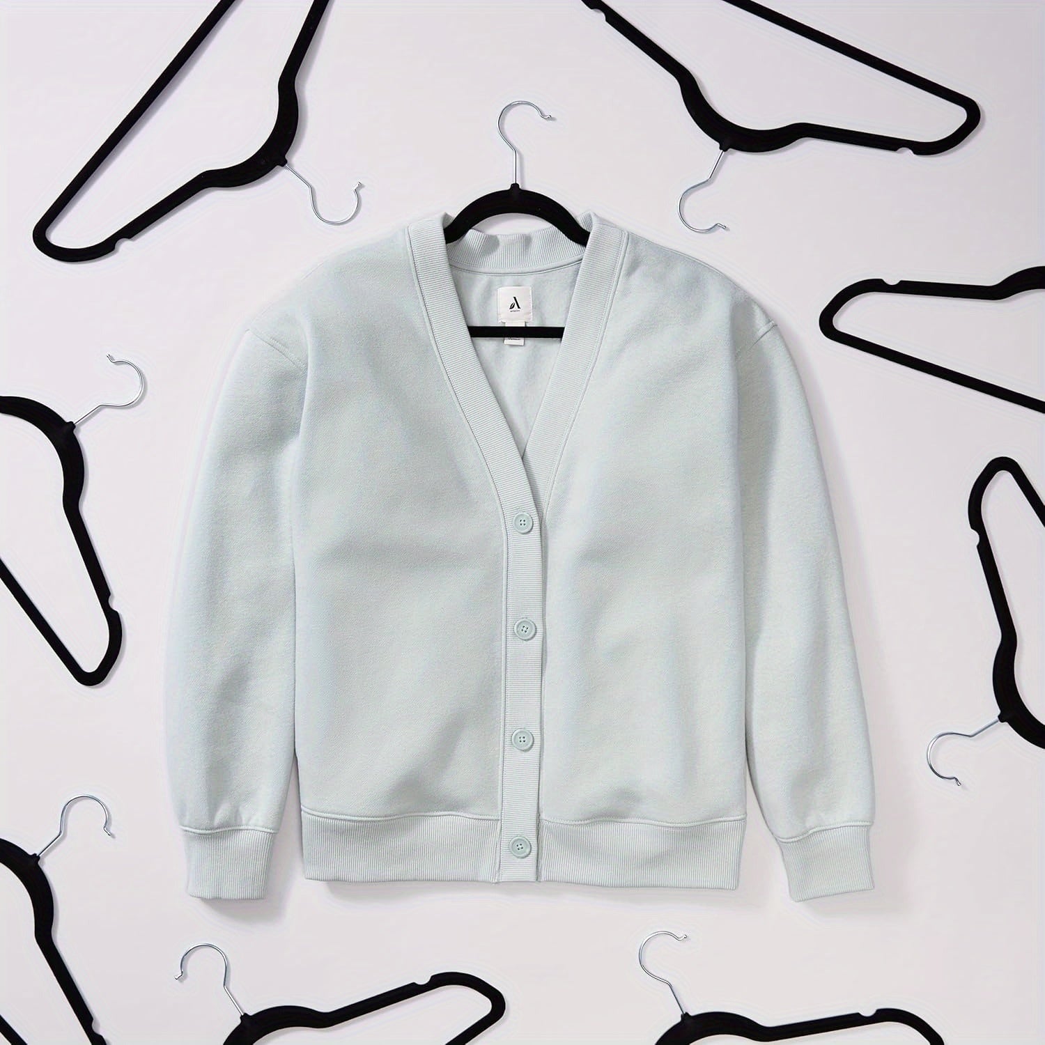 10 PACK VELVET HANGER BLACK