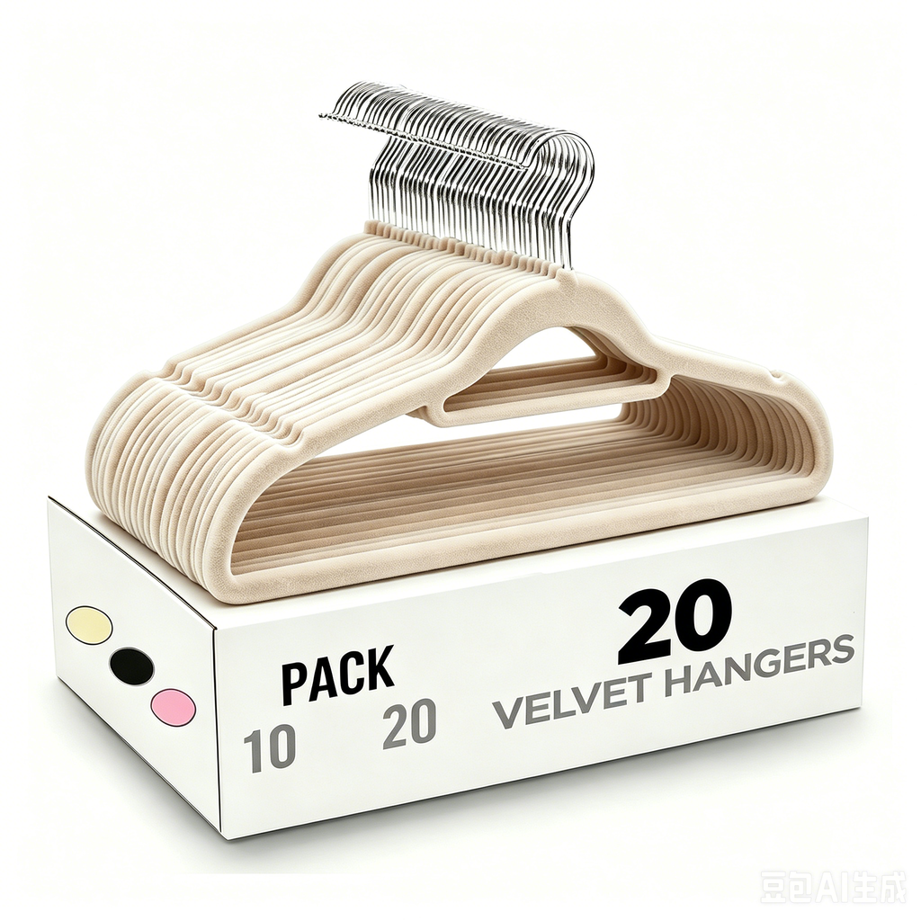 Only Hangers "Petite Size Black Velvet Suit Hangers - 20 Pack
