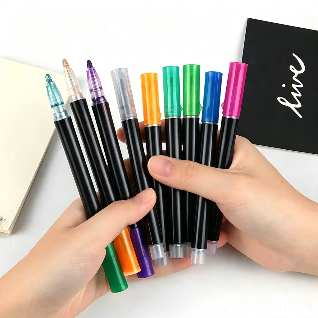 48 Colors Double Line Outline Art Pen Marker Pen Diy Graffiti Outline Marker Pen Highlighter Scrapbook Diary Poster Card, Coloring Supplies
