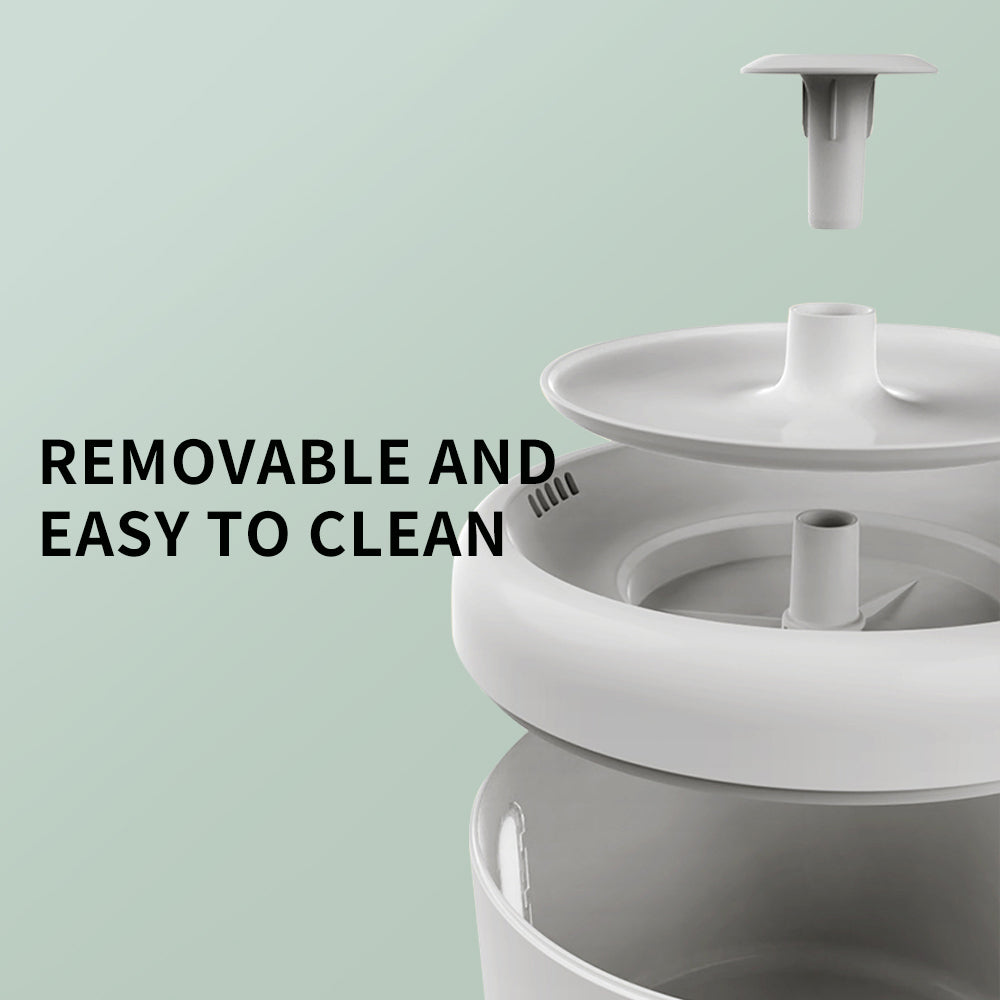 Circulating Cat Water Fountain – Ultra-Quiet Drinking Dispenser with Ripple Basin, Designed to Increase Hydration for Cats & Small Animals (2000ML)