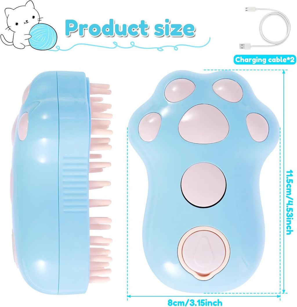 AEELLEEA Pet Grooming Brush for Cats & Dogs, Self Cleaning Hair Removal Comb for Massage, Shedding & Bathing