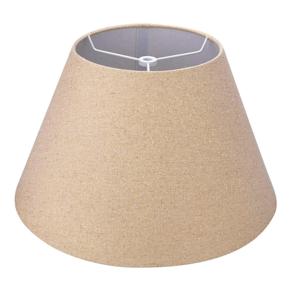 Beige Linen Lamp Shade 7"×13"×8", Spider Fitter Fabric Replacement Shade for Table & Floor Lamps