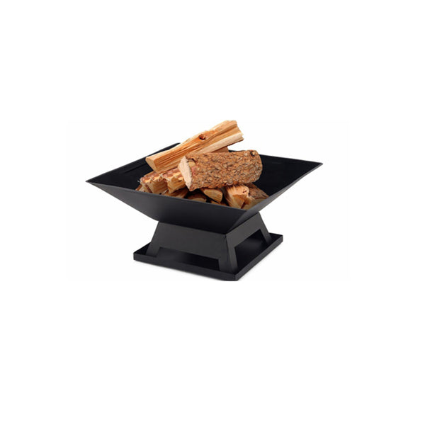 Aeelleea Small Square Portable Wood Burning Fire Pit, Outdoor Iron Brazier for Patio BBQ, Backyard Camping & Family Party Decor