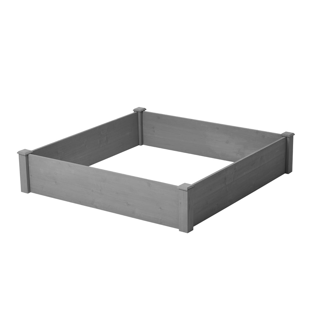 AEELLEEA Raised Garden Bed, Outdoor Wood Planter Box, Tool-Free Assembly, Elevated Bed for Growing Herbs